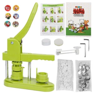 AU 25mm 58mm Button Maker Badge Press Machine Circle Cutter 100 Buttons 3 Dies - Picture 1 of 28