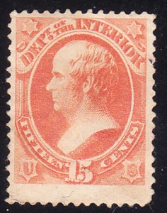 US Scott O21 old 15c Dept. of the Interior official stamp M/NG CV $80 - Picture 1 of 1