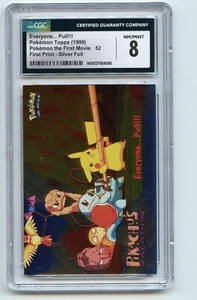 Topps Pokemon 1999 edición de película Everyone Pull lámina de plata CGC 8 error Pikablu - Imagen 1 de 1