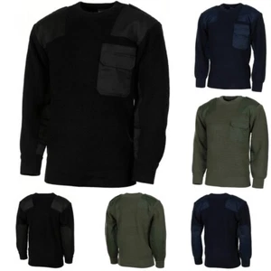 BW Pullover mit Brusttasche Bundeswehr Pulli schwarz oliv blau 48 - 62 NEU - Bild 1 von 17