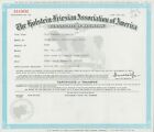 1949 Holstein Friesian Certificate Of Registry Castroville CA Cow Diagram ZC