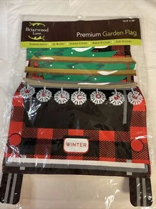 Winter Welcome Flag Briarwood Lane 12.5" X 18" árbol de Navidad camioneta pick-up nuevo - Imagen 1 de 6