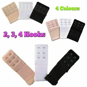 2,3,4 Hook Bra Extender Ladies Bra Extension Strap Maternity Anti-Rust STAINLESS - Picture 1 of 15