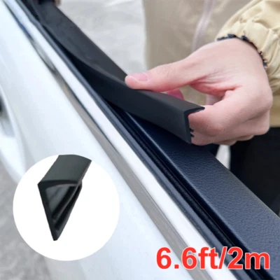 For Honda 6.6ft V Shaped Car Side Window Trim Edge Moulding Rubber Sealing Strip - Image 1 of 4