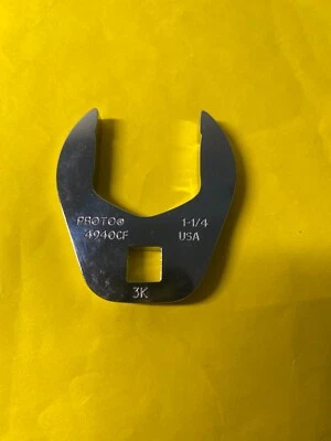 Crowfoot Socket Wrench, Alloy Steel, Chrome, 3/8 in Drive Size PROTO 1-14 USA - Image 1 of 4