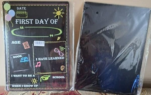 First Day of School Sign Double Sided & Reusable First Day of School Board NEW - Picture 1 of 1