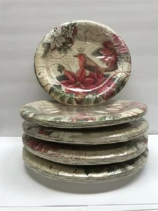 Lot of 5 Punch Studio Dessert Plates 56159 Merry Birds (8 Per Set),Discontinued! - Picture 1 of 4