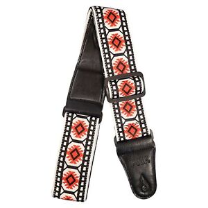 Guitar Strap Bohemian Style Embroidery Cotton Electric Acoustic Adjustable Soft