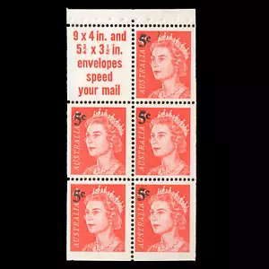 AUSTRALIA 1967 QE2 Sc 398a MNH VF Surcharge Overprinted Booklet Pane - Picture 1 of 1