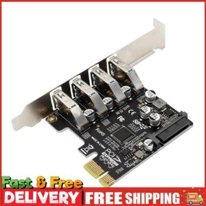 Carte Adaptateur Extender PCI-E 4 Ports 5Gbps USB3.0 Contrôleur USB3 PCIe pour Bureau - Photo 1/11