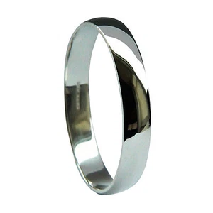 3mm 950 Platino Alianzas Forma -d Bandas Perfil U. K. Contraste 3.3g Mediano - Imagen 1 de 5