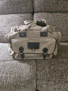 Eddie Bauer Ford Canvas Leather Carry-On Duffel Shoulder Bag - Picture 1 of 12