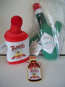 Tapatio Salsa Caliente Botella Cubierta y Peluche Tabasco también con Etiquetas Mordaza Regalo - Imagen 1 de 7