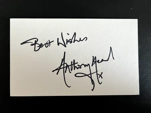 ANTHONY HEAD - BUFFY / LITTLE BRITAIN ACTOR - TARJETA BLANCA FIRMADA - Imagen 1 de 1