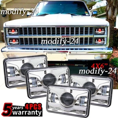 Faros LED 4x6" 4 piezas aptos para Chevrolet K10 K20 K30 1981 1982 1983 1984 1985 1986 Foto 1 de 4