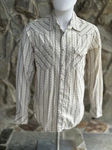 Camisa Western Lucky Brand peto Gene Montesano para hombre M manga larga EE. UU. - Imagen 1 de 12