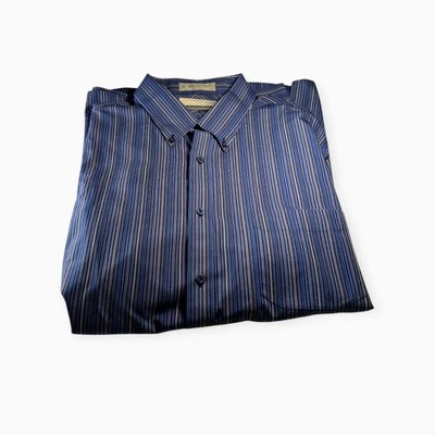 Nordstrom Smart Care Men’s XL Long Sleeve Shirt Classic Fit 100% Cotton Stripe - Image 1 of 4