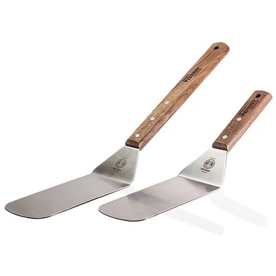 Petromax Flexible Stainless Steel Spatula, Tapered Blade and Wood Handle - Image 1 of 4