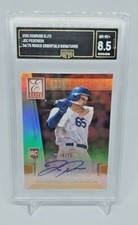 2015 Joc Pederson Donruss Elite 34/75 Rookie Essentials Signatures GMA NMMT+8.5!