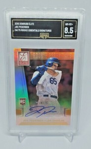2015 Joc Pederson Donruss Elite 34/75 Rookie Essentials Signatures GMA NMMT+8.5!