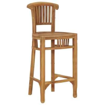 NNEVL Bar Stool Solid Teak Wood - Image 1 of 4