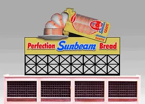 Sunbeam Bread Miller Engineering animiertes Leuchtreklame Maßstab O/HO #88-3301 - Bild 1 von 1