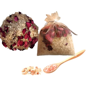 Pure, Premium Himalayan Bath Salt 907 grams with Dried Red Rose Petals 5 grams - Picture 1 of 1