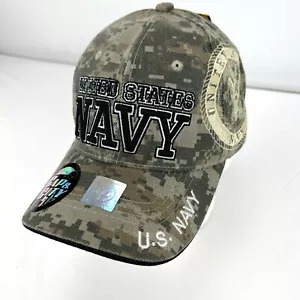 United States NAVY Adjustable Hat Cap Digital Camo Cap & City Embroidered NWT - Picture 1 of 14