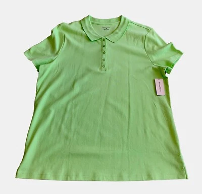 Studio Works Polo Shirt Womens Lime Green XL Short Sleeve Retired Brand NEW NWT - Image 1 of 4