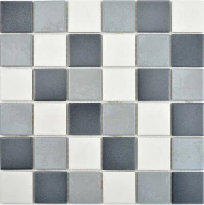 Mosaico IN Ceramica Grigio Bianco Nero Parete Cucina Specchio Piastrelle - Image 1 of 4