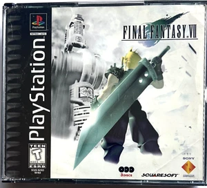 EXCELLENT ORIGINAL SONY PLAYSTATION 1 FINAL FANTASY VII PS1 BLACK LABEL 3 DISCS - Picture 1 of 3