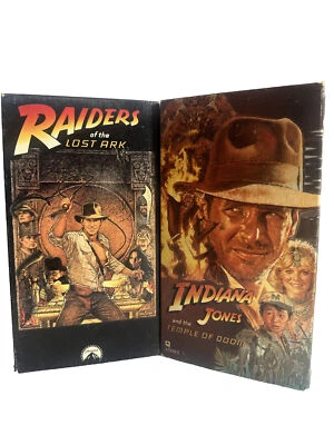 Harrison Ford Indiana Jones Raiders Of The Lost Ark & Temple of Doom VHS (LOT) - Image 1 of 4