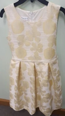 Bonnie Jean Girls 14 Yellow Floral Pearl Dance or Party Dress New! - Image 1 of 4