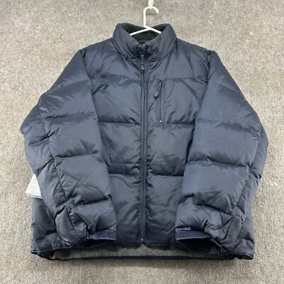 VINTAGE GAP Jacket Mens L Blue Navy Puffer Down Full Zip Fleece Lined Y2K 90s - Image 1 of 4