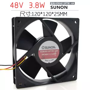 SUNON Cooling Fan KDE4812PTB1-6A 48V 3.8W 4.8"x4.8"x1" Computer Case Fans - Picture 1 of 10