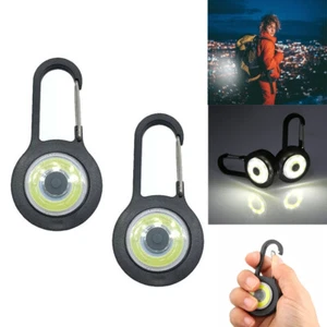 2X LED Karabinerhaken Sicherheitslicht Fahrrad Reflektor Blinklicht Nachtlicht - Bild 1 von 10