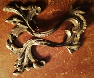 Ameublement-2 Poignées de tiroir (lot 6)-BRONZE-LAITON -style louis XV-18/19 ème - Photo 1/4