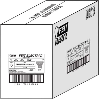 Feit Electric - BPMR16/GU10/930CA/6 - 35W EQ DM MR16 LED Light Bulb - 6 Bulbs - Image 1 of 4