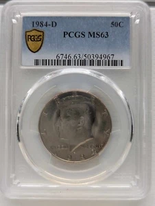 1984 D Kennedy Half Dollar PCGS MS63  - Picture 1 of 4
