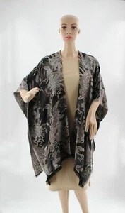 Nuevo Accesorio Nordstroms Tapiz Callejero Jacquard Floral Topper Ruana Nuevo Con Etiquetas #R173 - Imagen 1 de 2