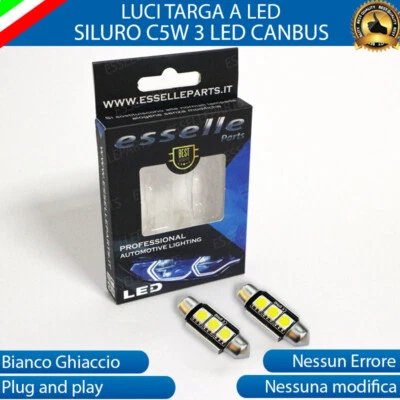 COPPIA LUCI TARGA 3 LED MERCEDES CANBUS RENAULT MEGANE MK1 I 6000K - Immagine 1 di 4