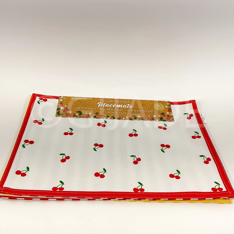 Reversible 4pc  13" x 19"  Placemats New - Image 1 of 4