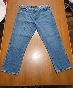 Nautica Jeans Relaxed Straight Fit Blue Jeans Mens Size 44x32 Dark Wash NWOT #15