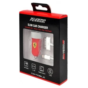 Scuderia Ferrari F1 Adattatore per Caricabatterie Auto con Connettori Apple in - Foto 1 di 3