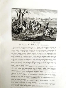 Grabado Fastos De La Nación Francesa -L.G. Suchet Mariscal De Imperio Lyon 1770 - Picture 1 of 1