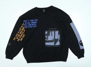 Urban Outfitters Mens Black Polyester Pullover Sweatshirt Size M - Logo- Heart o - Picture 1 of 10