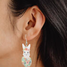 Boucles d'oreilles florales lapin de Pâques - 2 paires pour femmes/filles