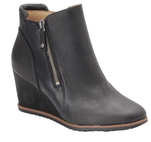 Naturalizer Soul Haley Ankle Boot Wedge Zip Black Women’s Size 9M - Picture 1 of 6