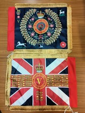 The Royal Regiment of Fusiliers miniature 5th bn Regimental/Queen's colour flags