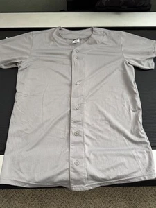 Alleson Athletic Boys' Full Button Baseball Jersey - 11 Jerseys - All YXL - Gray - Picture 1 of 3